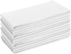 DG Collections Terry Dish Towels, 100% Cotton Kitchen Towels, Set of 6 (18x28 inch) Hand Towels - 400 GSM, Absorbent Terry Cloth Dish Towels for Kitchen, Soft Tea Towels - White Color