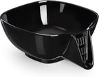 NiHome Ceramic Food Strainer with Integrated Drain Spout, Large Capacity Colander Bowl for Vegetables, Fruits, Pasta & More, Heat-Resistant, Crack-Proof, Easy to Clean, Dishwasher-Safe (Black)