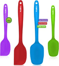Walfos Silicone Spatula Set of 4(600°F）,Heat Resistant Kitchen Silicone Scraper Spatulas, Strong Steel Core and One-Pieces Seamless Design, For Cooking Mixing & Baking,BPA Free & Dishwasher Safe