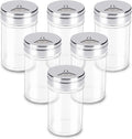 Segarty Spice Jars, 6 Pack 3 oz Spice Bottles with Shaker Lids, Glass Empty Storage Containers with Adjustable Stainless Steel Flow Top for Your Regularly Used Spices