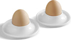 Cinf Ceramic Egg Holder Gift Set of 2 Porcelain Holder Breakfast Boiled Cooking Easy to Clean Childhood Memories Kitchen