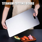 Titanium Cutting Board - 2025 New Upgrade 100% Pure Titanium Cutting Boards for Kitchen Double Sided Non Toxic Titanware Cutting Board,Hygiene Durable Dishwasher Safe Chopping Board (18"L x 12"W)