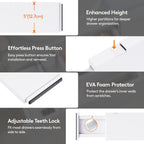 Lifewit 4 Pack Drawer Dividers Plastic 5" High, 13.5-22" Adjustable Drawer Organizers for Clothes, Expandable Dresser Separators in Bedroom/Bathroom/Kitchen/Fridge/Office Organization and Storage