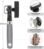 Beneno Can Opener, Manual Side Safe Cut Can Opener Smooth Edge with Durable Sharp Blade, Effort-Saving Knob & Comfortable Non-slip Handle, Gray