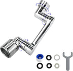 1080° Swivel Faucet Extender, Heavy Duty Rotating Sink Extension, Universal Swivel Multifunctional Robotic Arm, Rotating Splash Filter Extension Faucet Aerator for Kitchen Bathroom-1 Pcs