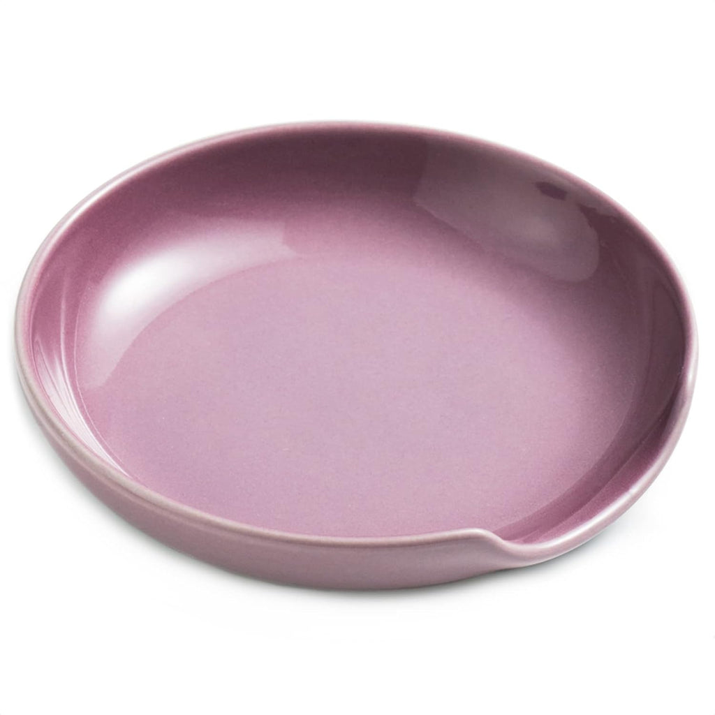 Spoon Rest for Kitchen Counter, Ceramic Utensil Rest Spoon Holder for Stove Top Cute Spoon Rests for Ladles Tongs Spatula, Kitchen Gadgets Housewarming Gift, Purple