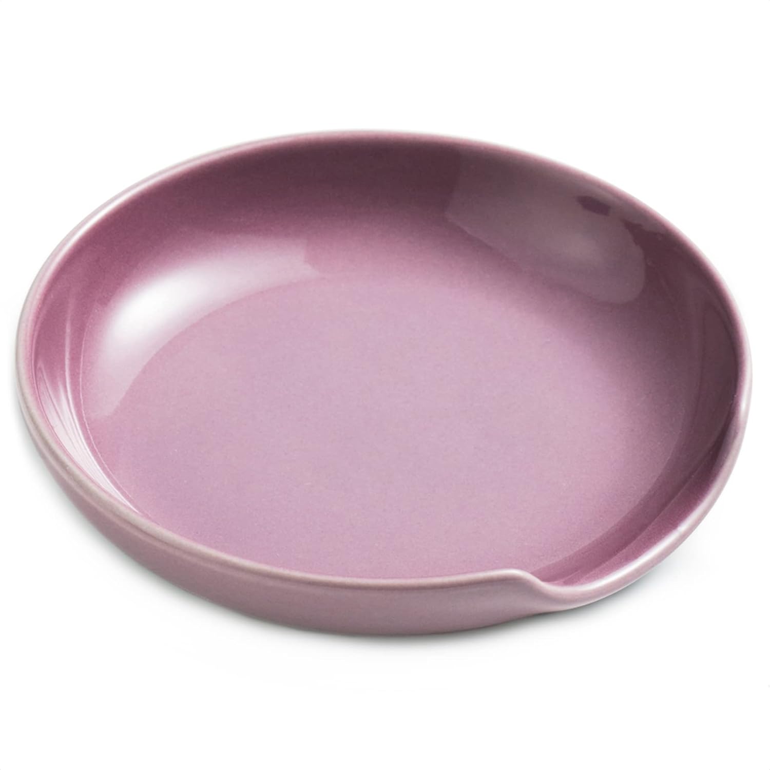Spoon Rest for Kitchen Counter, Ceramic Utensil Rest Spoon Holder for Stove Top Cute Spoon Rests for Ladles Tongs Spatula, Kitchen Gadgets Housewarming Gift, Purple