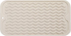 Silicone Dish Drying Mat for Multiple Usage,Easy clean,Eco-friendly,Heat-resistant Silicone Mat for Kitchen Counter or Sink,Refrigerator or Drawer Liner Tapioca S 12 inches x 6 inches