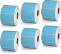 BETCKEY - 2.25" x 1.25" UPC Barcode & Multipurpose Labels Compatible with Zebra & Rollo Label Printer,Premium Adhesive & Perforated[Light Blue, 6 Rolls, 6000 Labels]