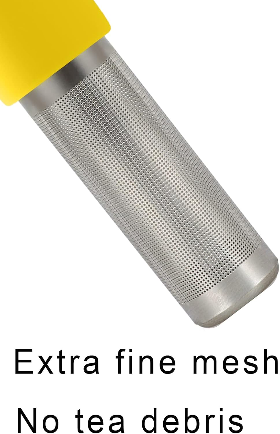 Leden Tea Infuser for Loose Tea Cute Tea Diffuser Fine Mesh Tea Steeper Stainless Steel and Silicone Tea Strainer for Cup and Mug, Yellow