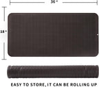 Silicone Dish Drying Mat for Multiple Usage,Easy clean,Eco-friendly,Heat-resistant Silicone Mat for Kitchen Counter or Sink,Refrigerator or Drawer Liner Coffee 5XL 36inches x 18inches