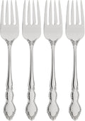 Oneida Dover Fine Flatware Salad Forks, Set of 4 , 18/10 Stainless Steel, Silverware Set, Dishwasher Safe