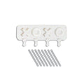 Fancy Sprinkles Serena XO Cakesicle Mold Includes 8 Clear Acrylic Sticks, for Baking & Dessert Decorating, Oven Safe