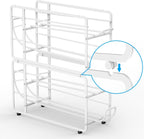 Soda Can Organizer Storage Rack, 2 Pack Stackable Beverage Soda Can Dispenser Organizer Holder for Refrigerator, Cabinet, Pantry (White)