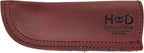 Hide & Drink, Hot Handle, Cast Iron Protector, Panhandle Potholder, Double Layered, Double Stitched, Slides On/Off Easily onto Metal Skillet Grips, Full Grain Leather, Handmade, Sangria