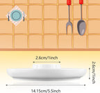 Cinf EggHolder & Spoon Set 2 Ceramic Egg Holders + 2 SS Spoons Breakfast Plate White 5.5'' Food Container Egg Tray Dinner Serving for Hard Boiled Eggs, Easter & Deserts Kitchen