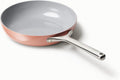 Caraway Nonstick Ceramic Frying Pan (2.7 qt, 10.5") - Non Toxic, PTFE & PFOA Free - Oven Safe & Compatible with All Stovetops (Gas, Electric & Induction) - Perracotta