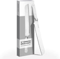 Misen Serrated Bread Knife - High-Carbon Japanese AUS8 Steel - Perfect for Soft Foods, Bread, Pastries, and Fruits - Verstatile Slicer, Razor-Sharp Edge, Durable Blade, Ergonomic Handle - 10", White
