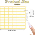1260 Pcs Matte White Labels Stickers Small Blank Labels Removable Sticky Price Tags Labels Stickers for Jars Boxes School Office Kitchen (10 X 31 mm)
