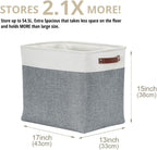 DECOMOMO Extra Large Storage Baskets 54.5L Fabric Storage Bins for Organizing Linen Closet, Toys, Nursery (Slate Grey and White, XXXL - 3 pack)