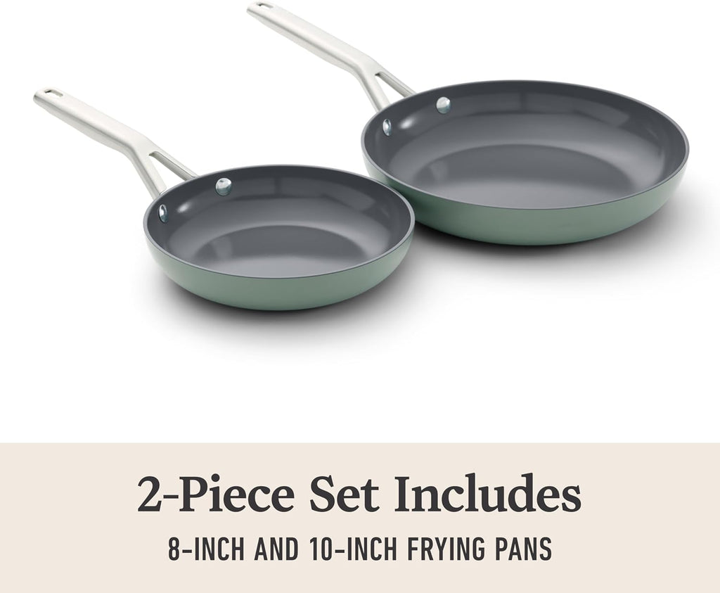 Calphalon® Ceramic Nonstick 8" and 10" Frying Pan Set, Silver Ash
