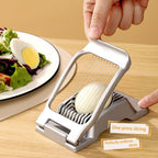 Egg Slicer for Hard Boiled Eggs Egg Cutter Strawberry Slicer Heavy Duty Aluminium Tomato Slicer Stainless Steel Wire Multipurpose Egg Slicer Dicer Fruit slicer for Kitchen and Dining
