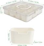 Divided Serving Tray with Lid and Handle, Portable Snack Box, 12 Compartments Veggie Fruit Tray, Charcuterie Platter Snackle Box Container for Party, Snacks, Picnic, LARGER SIZE