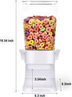 Cereal Dispenser Countertop with 2 Pack Bowls and Spoons 5.5 Qt Large Cereal Storage Container Holder for Pantry Dry Food Nut Dispenser Snack Candy Organizer Kitchen Organization for Oatmeal Granola