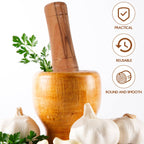 PRETYZOOM Pickle Sticks Food Grinding Stick Garlic Masher Garlic Crusher Bar Kitchen Gadget Handle Pestle Sauerkraut Pounder Bar Muddler Ceramics Tools Hand Tools Solid Wooden Grater