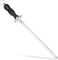Knife Sharpener Rod, Kitchen Knives Sharpener Carbon Steel Professional Knife Sharpening Steel, Honing Rod with Hanging Holes (13 inches)