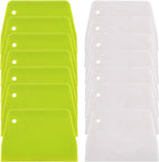 Plastic Bench Scraper & Chopper (14Pcs), Multi-Purpose Dough Scraper Bench Scraper, Flexible Bowl Scraper, Sharp Edge & Angles, Dough Cutter, Kitchen Utensil for Bread, Pizza, and Flat Top Griddles
