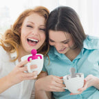 Leden Tea Infuser for Loose Tea 2 Pack Tea Steeper with Fine Mesh Stainless Steel Tea Strainer for Cup Mug, Nice Gift for Couples, Gray and Rose Red