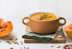 Kook Soup Crocks, Ceramic Bowls, Broil, Oven, Microwave and Dishwasher Safe, with Handles, For Casserole, Pasta, Cereal, 18 oz, Set of 4 (Caramel)