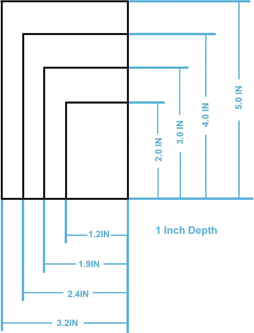 Rectangle cookie cutter ANCKNE Stainless Steel Rectangle Biscuit Molds Square Pastry Molds Fondant Cake Cookie Cutter Set 1 Inch Depth