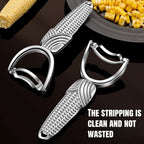 Corn Prep Peeler with sharp stainless steel blade, corn shaped non-slip handle made of aluminum alloy material, comfortable grip and light weight