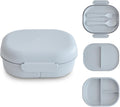mushie Kids Bento Lunch Box | 3-Compartment & Removable Divider + Fork & Spoon Utensils | Great For Meals, School, Snacks On-the-Go | Dishwasher Safe (Cloud)