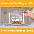 Magnetic Microwave Cover for Food | Clear Microwave Splatter Cover | Microwave Plate Cover with Steam Vents | Food Grade Dish Cover | BPA-Free | Dishwasher Safe | Orange