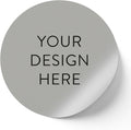 100 Custom Vinyl Stickers - Upload Your own Image, Text, Design, Logo - Personalized Logo Labels for Handmade, Packaging, Bottle, Jars, Candle, Brand Stickers (Gray, 1.5x1.5)