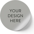 100 Custom Vinyl Stickers - Upload Your own Image, Text, Design, Logo - Personalized Logo Labels for Handmade, Packaging, Bottle, Jars, Candle, Brand Stickers (Gray, 1.5x1.5)