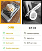 Zoe's Kitchen Good Grip Egg Slicer for Hard Boiled Eggs Heavy Duty Professional Large Aluminum Egg Slicer with Stainless Steel Wires Kitchen Aid Egg, Strawberry Slicer Hard Boiled Egg Cutter (Silver)