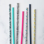 Swig Life Reusable Straws Luxy Leopard + Blush Reusable Straw Set + Cleaning Brush, Each Straw is 10.25 inch Long (Fits Swig Life 20oz Tumblers, 22oz, and 32oz Tumblers)