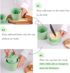 Ceramic Butter Crock with Lid, Countertop French Butter Keeper with Water Line for Spreadable Soft Butter, Matte Mint Green