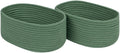 CubesLand Cube Shelf Closet Storage Baskets Bins Set 2,Woven Basket for Organizing/Storage,Long-lasting &Skin-friendly Toy Storage Basket Bin,Stylish Room Decor Basket,Cotton Rope Basket Green