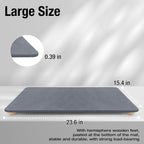 Large Stone Dish Drying Mat for Kitchen Counter, 24"×16" Quick Dry Super Absorbent Eco-Friendly Diatomaceous Earth Stone Mat with hemisphere wooden feet, Non-slip, Heat Resistant, Multi-purpose mats.