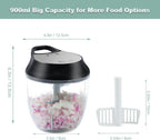 ZHANG XIAO QUAN SINCE 1628 Manual Vegetable Chopper, Hand Pull String Garlic Mincer Onion Cutter for Veggie, Peppers, Tomatoes, Ginger, Fruits, Nuts, 3.6 Cup(900ml) Food Chopper With Egg Whisk