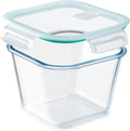 NUTRIUPS 2.0L Large Glass Food Storage Containers,6.8×5in Deep Square Meal Prep Containers, Glass Microwave Bowls with Lids
