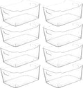 Clear Extra Large Plastic Storage Bins, Pantry Organizers and Storage Containers Fridge Organizer Bins for Organizing Home, Kitchen Organization. Bathroom, Refrigerator, Freezer, Laundry Room