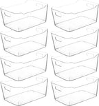 Clear Extra Large Plastic Storage Bins, Pantry Organizers and Storage Containers Fridge Organizer Bins for Organizing Home, Kitchen Organization. Bathroom, Refrigerator, Freezer, Laundry Room