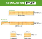 ANTOWIN 4 Pack Expandable Drawer Dividers, 2.2'' High, Extend from 17'' to 22'', Dresser Drawer Organizers, Bamboo Separators for Kitchen, Bedroom, Office, Bathroom, with 12 Pack Divider Inserts