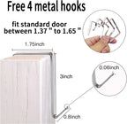 Extra Large Hanging Crystal Clear Over Door Shoe Organizer, Closet Shoe Rack with 12+6 Pockets, 8 Hooks, Grey (59"x 21.6")